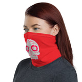 Sugar Skull (Red) Face Covering Neck Gaiter