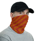 Wave Pattern (Red) Face Covering Neck Gaiter