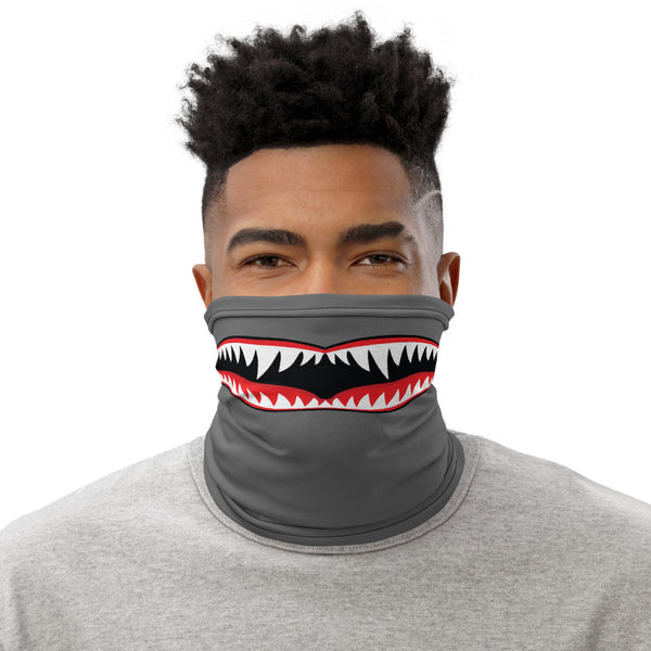 Flying Tiger Shark Face Covering Neck Gaiter